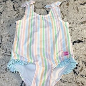 Ruffle Butts Pastel Striped One Piece Swimsuit